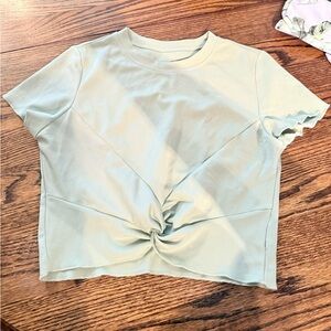 Shein Cinched Performance Crop Tee